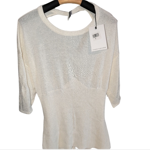NWT Christopher Esber The Back Knit Tee | Open Back Designer Top | Size Large - Picture 11 of 11